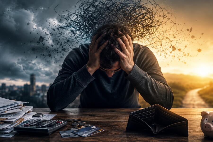 A relação entre ansiedade e falta de dinheiro
